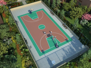 basketball court 3D-Modell