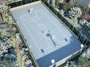 basketball court 3D-Modell