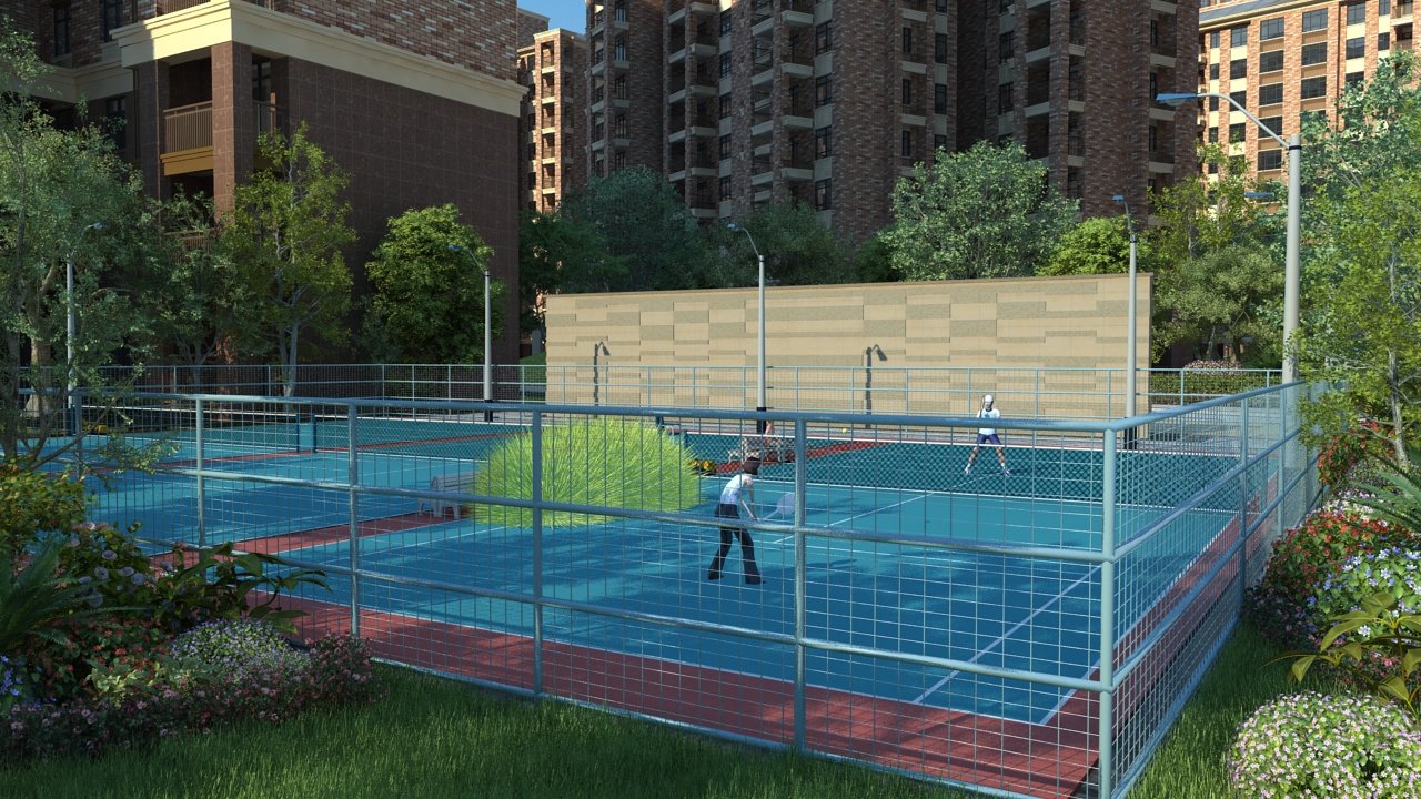 Tennis Court 3d Model In Stadium 3dexport