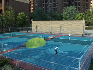 tennis court 3D-Modell