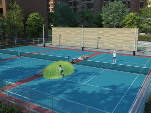 tennis court 3D-Modell