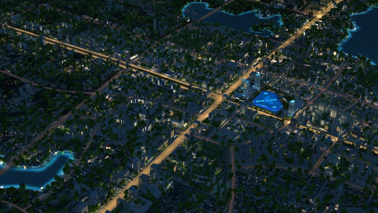city night scene 3D Model .c4d .max .obj .3ds .fbx .stl .blend