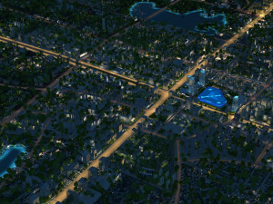 city night scene 3D Model