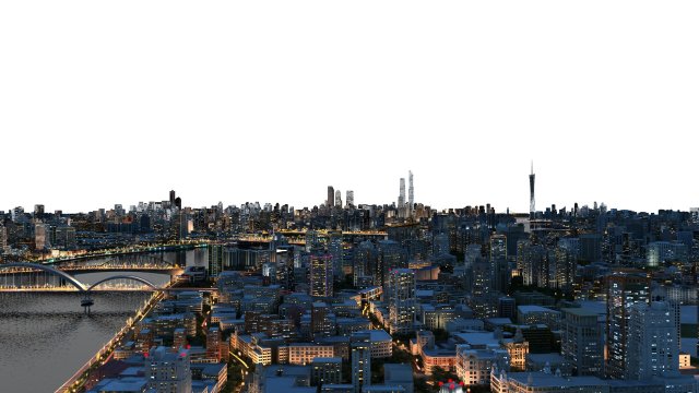 city night scene 3D मॉडल .c4d .max .obj .3ds .fbx .stl .blend 