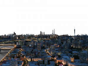 city night scene 3D Model