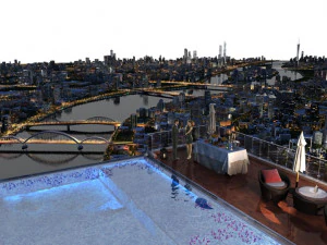 city night scene 3D Model