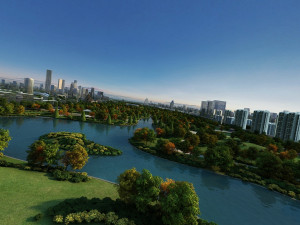 city park Modèle 3D