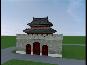 city gate tower 3D Модель
