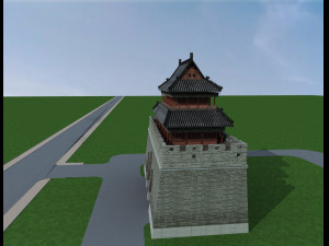 city gate tower Model 3D