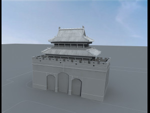city gate tower Model 3D