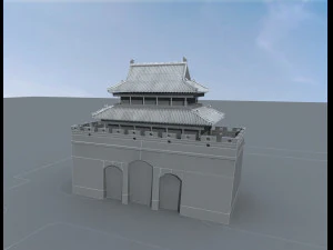 city gate tower 3D Model