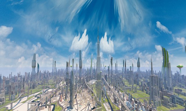 futuristic city Modèle 3D .c4d .max .obj .3ds .fbx .stl .blend 