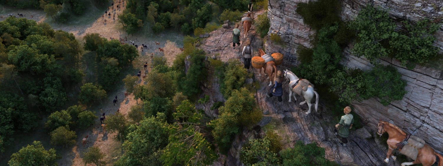 cliff horse team 3D Model .c4d .max .obj .3ds .fbx .stl .blend