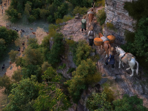 cliff horse team 3D 模型