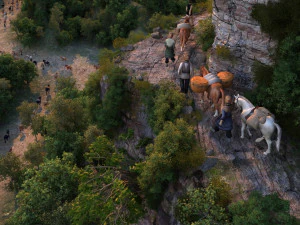 cliff horse team 3D Model