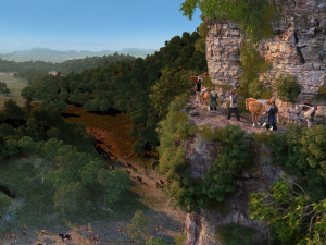 cliff horse team Modello 3D