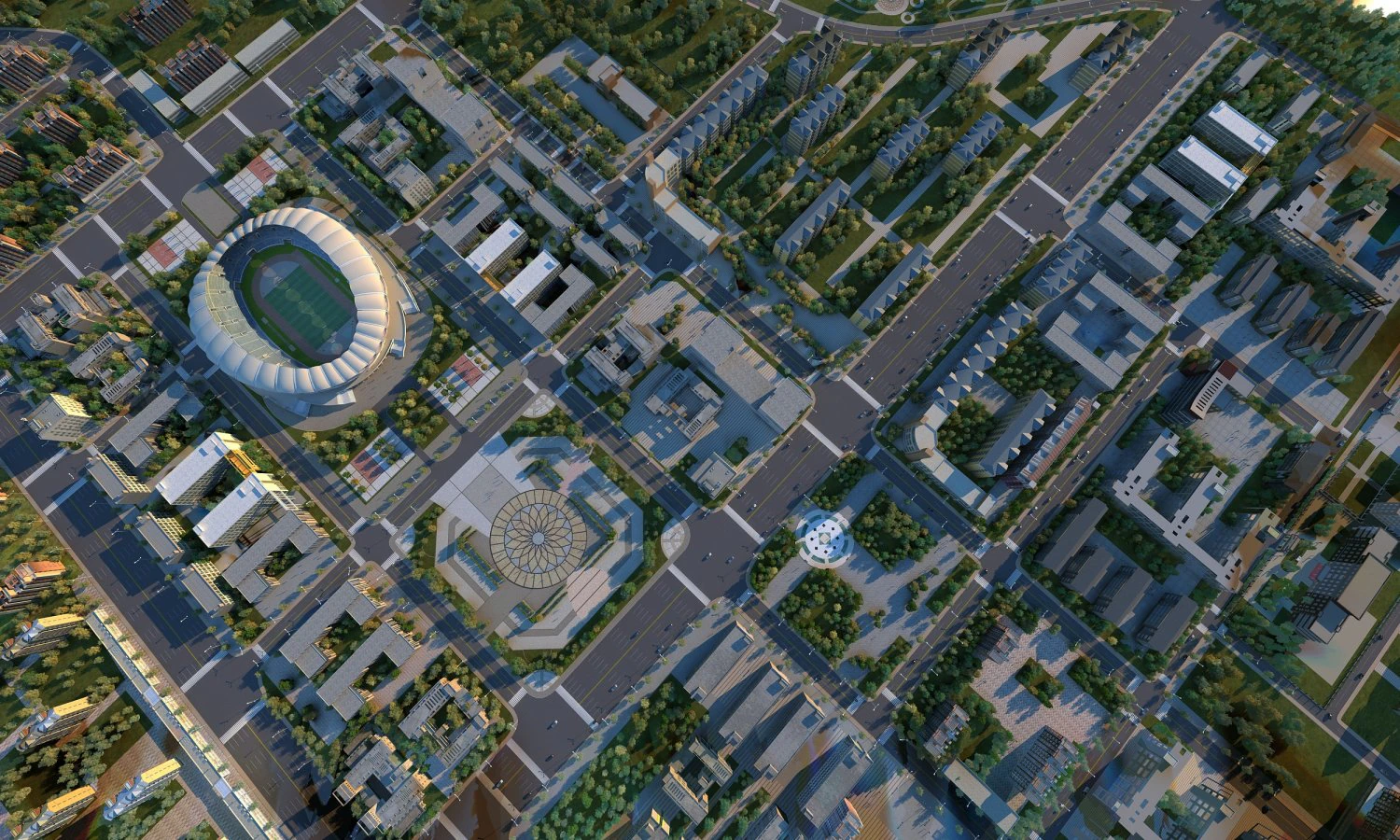 city building 3D Model .c4d .max .obj .3ds .fbx .stl .blend