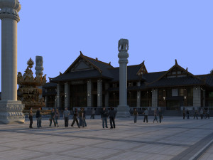 temple 3D मॉडल