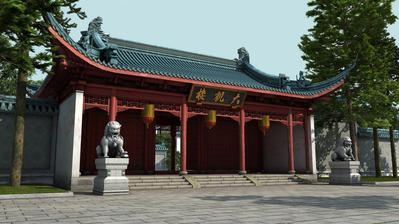 ancient garden 3D Model .c4d .max .obj .3ds .fbx .stl .blend 