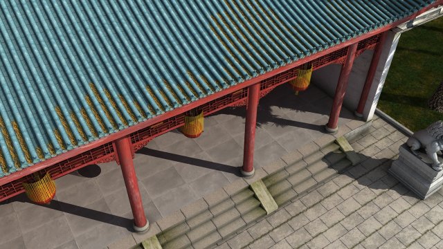 ancient garden 3D 모델 .c4d .max .obj .3ds .fbx .stl .blend