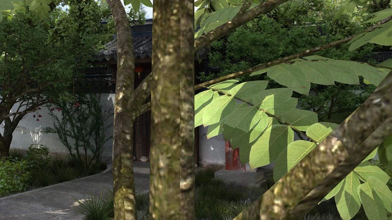 ancient garden 3D Model .c4d .max .obj .3ds .fbx .stl .blend 