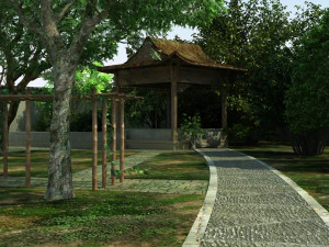 jardin ancien Modèle 3D