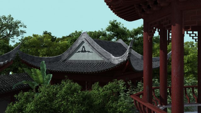 ancient garden 3D Модель .c4d .max .obj .3ds .fbx .stl .blend 