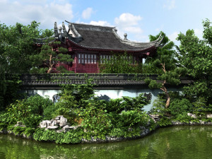 ancient garden Modèle 3D