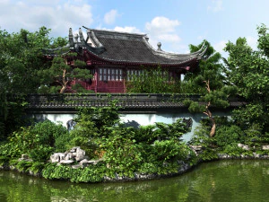 ancient garden 3D Model
