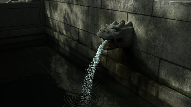 ancient garden Model 3D .c4d .max .obj .3ds .fbx .stl .blend
