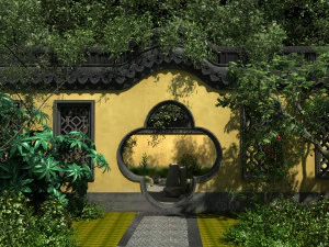 starożytny ogr&oacute;d Model 3D