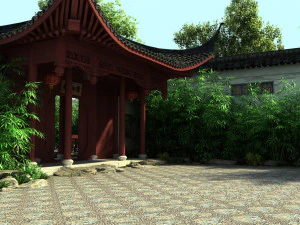 ancient garden 3D Model