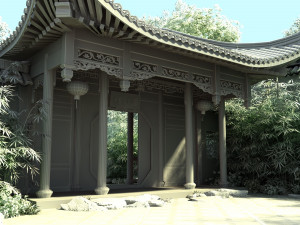 ancient garden Model 3D