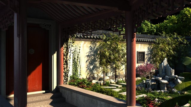 ancient garden Modelo 3D .c4d .max .obj .3ds .fbx .stl .blend 
