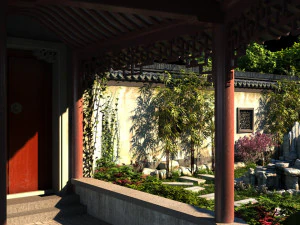 jardim antigo Modelo 3D