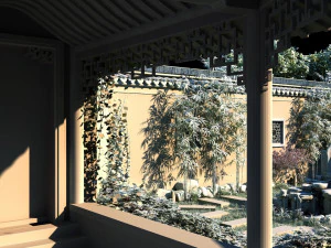 jardim antigo Modelo 3D