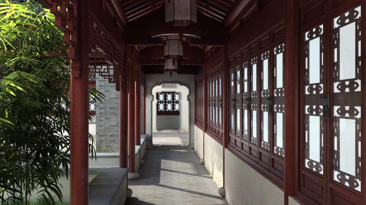 ancient garden 3D Model .c4d .max .obj .3ds .fbx .stl .blend 
