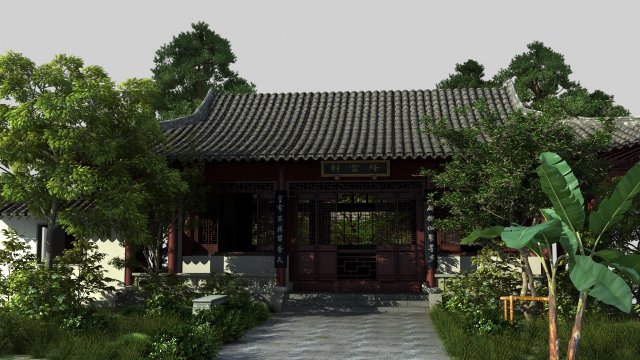 ancient garden 3D 모델 .c4d .max .obj .3ds .fbx .stl .blend