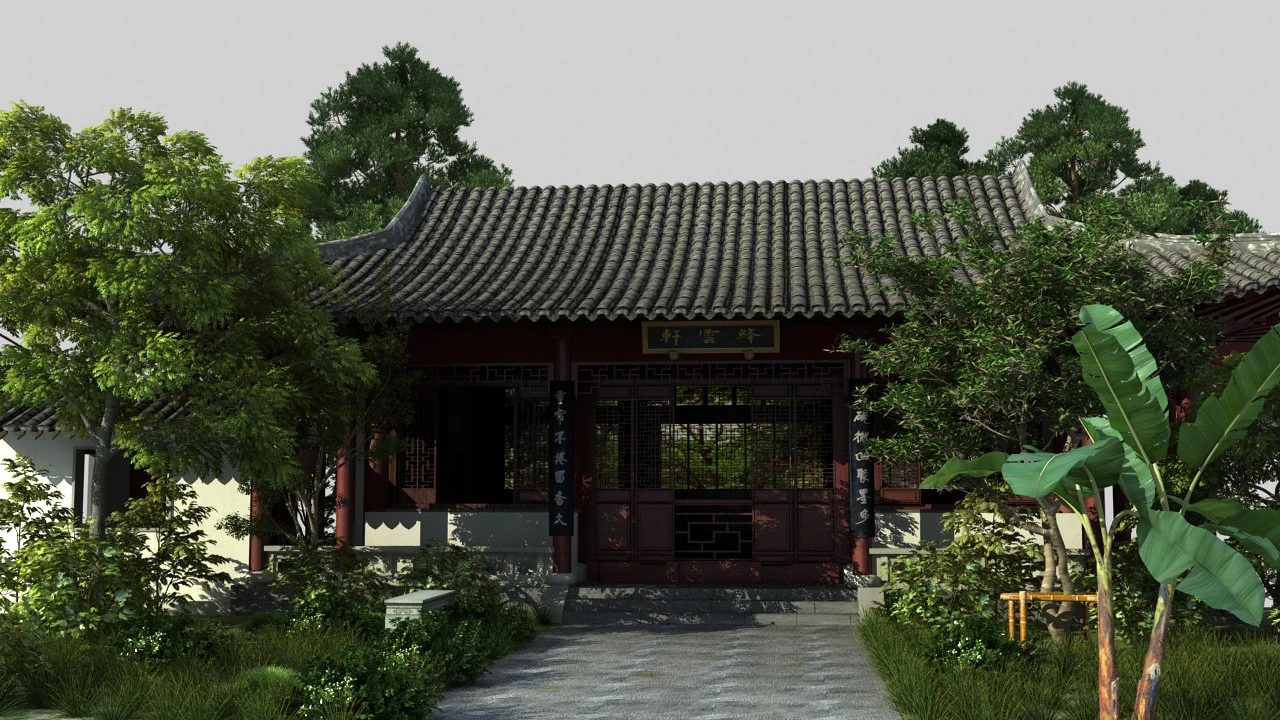 ancient garden 3D Model .c4d .max .obj .3ds .fbx .stl .blend