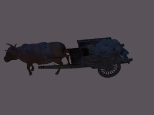 ox cart 3D 모델