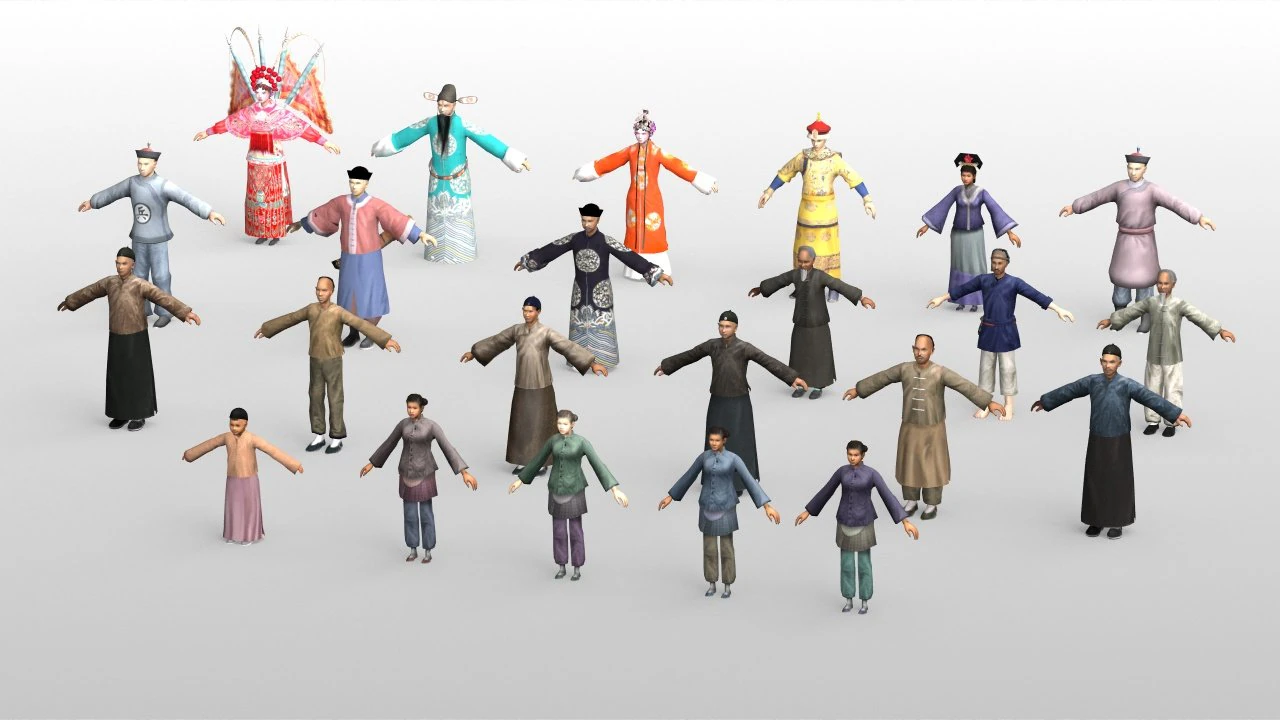 ancient characters 3D Model .c4d .max .obj .3ds .fbx .stl .blend 