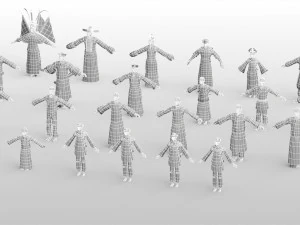 ancient characters 3D Model