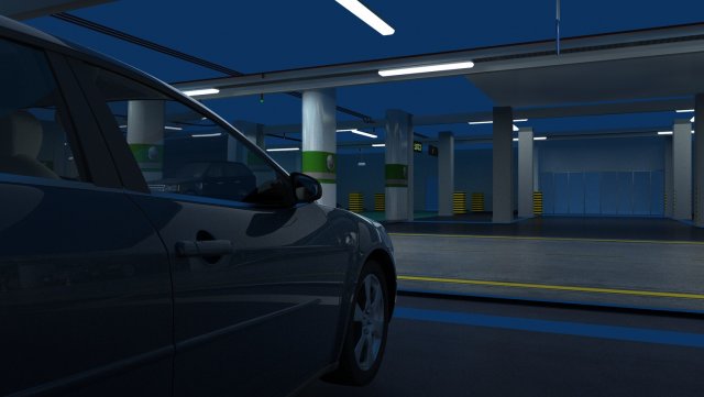 garage 3D Model .c4d .max .obj .3ds .fbx .stl .blend 