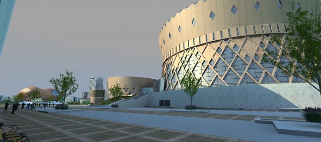 city building Model 3D .c4d .max .obj .3ds .fbx .stl .blend 