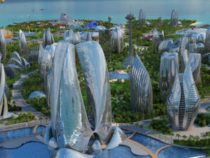 sea flower island 3Dモデル