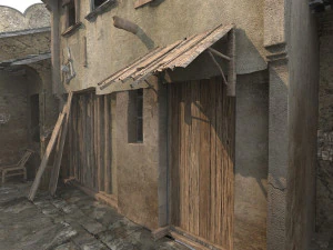 오래된 거리 3D 모델