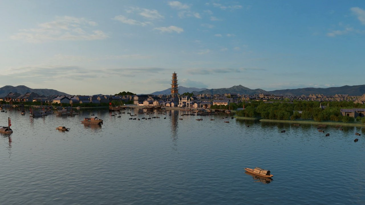 ancient building pier 3D Model .c4d .max .obj .3ds .fbx .stl .blend 