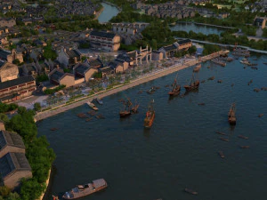 古建筑码头 3D 模型