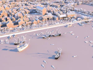 ancient building pier 3D Model