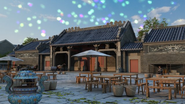 ancient city 3D Model .c4d .max .obj .3ds .fbx .stl .blend 